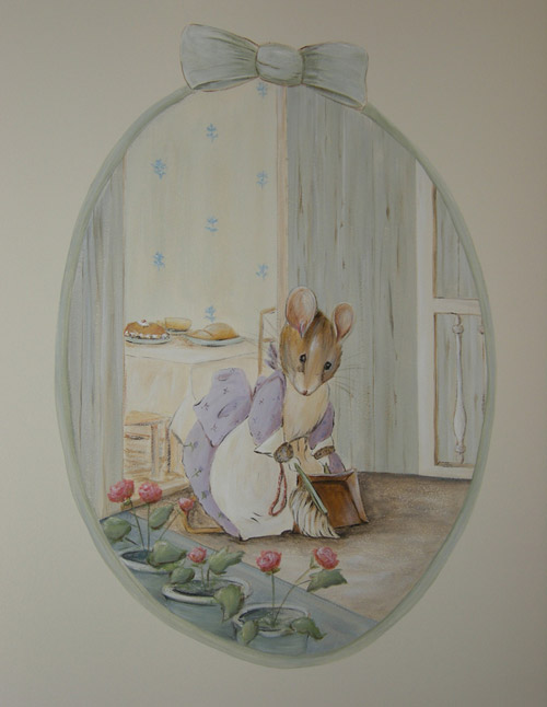 Beatrix Potter Girl Mouse Mural - Peter Rabbit