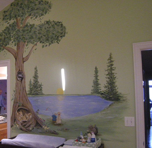 Bunnies Playing Mural