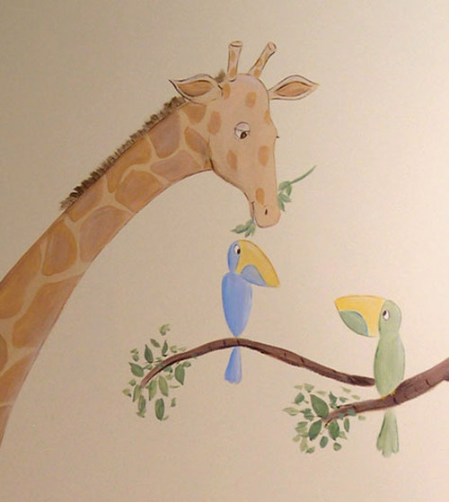 Giraffe and Tucans - Birds