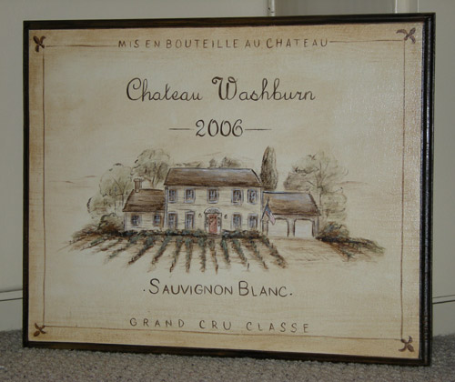 Hand-Painted Wine Label Signs
