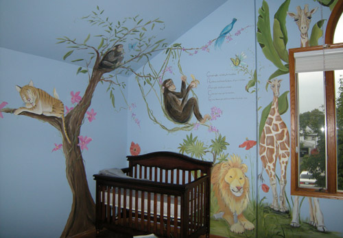 Nursery Murals - Murals for Baby's Rooms - Newborn Baby
