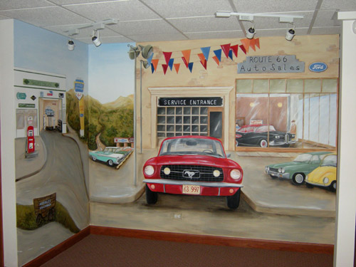 Old Route 66 Artwork - Wall Murals - Personalized
