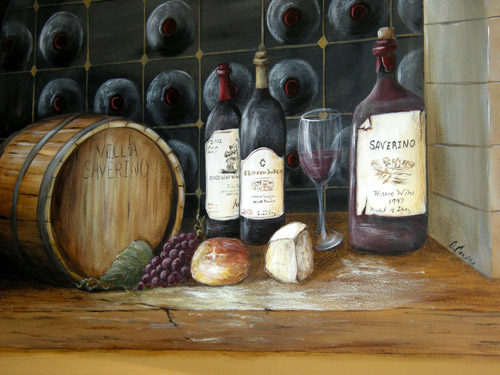 Personalized Wine Cellar Mural