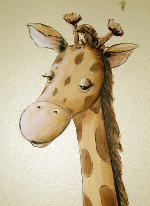 Whimsical Giraffe Mural