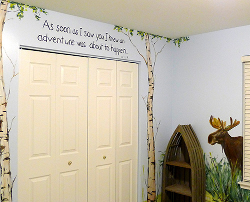 Northwoods Nursey Wall Quote - Hand Lettering