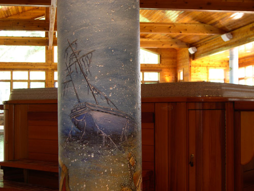 Under Water Mural - Mermaids - Sunken Ship - Dolphins - Beach - Murals