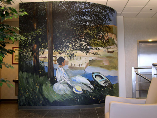 Commercial Murals - Impressionist Murals Offices - Monet