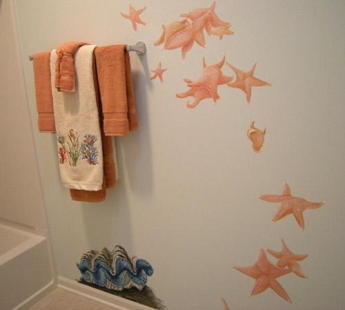 Under Water Mural - Mermaids - Sunken Ship - Dolphins - Beach - Murals