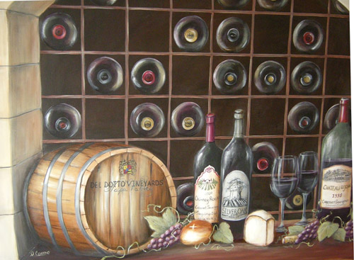 Personalized Wine Cellar Mural